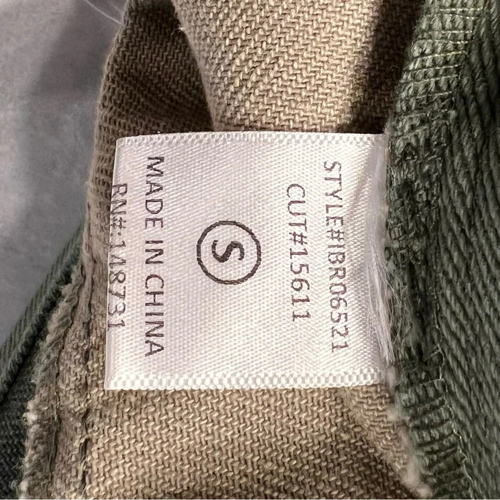 Blue Blush Olive No Time Wasted Patchwork Overalls Sz-S - Picture 11 of 12